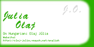julia olaj business card