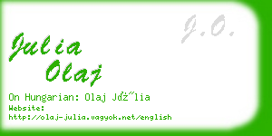 julia olaj business card